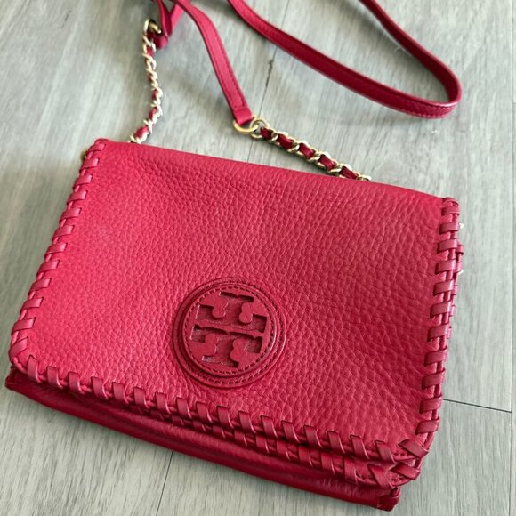 Tory Burch Red Woven and Gold Small Purse - Picture 2 of 5